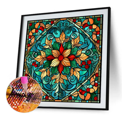 Glass Painting Flowers - Full Square Drill Diamond Painting 40*40CM