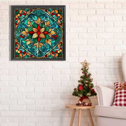 Glass Painting Flowers - Full Square Drill Diamond Painting 40*40CM
