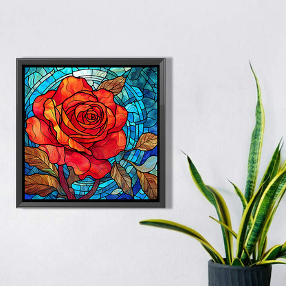 Glass Painting Flowers - Full Square Drill Diamond Painting 40*40CM