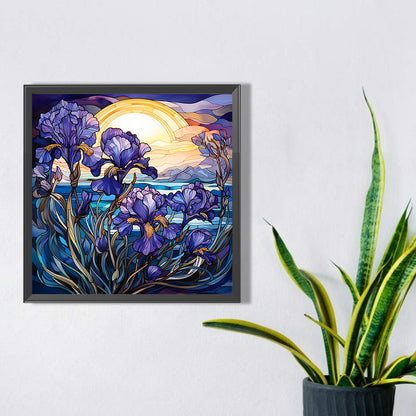 Glass Painting Flowers - Full Square Drill Diamond Painting 40*40CM