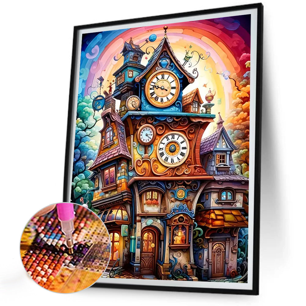 Magic Colorful House - Full Round Drill Diamond Painting 30*40CM