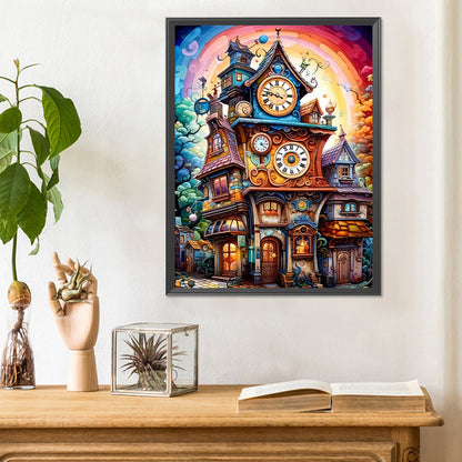 Magic Colorful House - Full Round Drill Diamond Painting 30*40CM