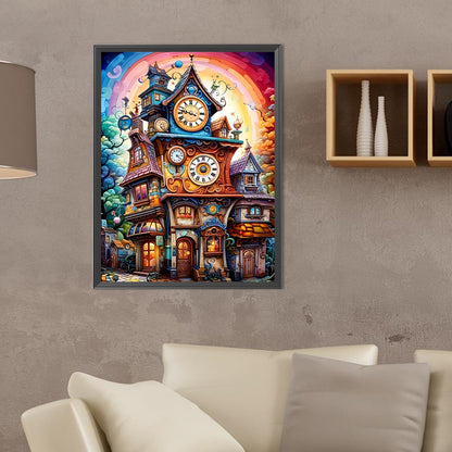 Magic Colorful House - Full Round Drill Diamond Painting 30*40CM