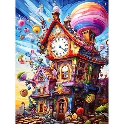 Magic Colorful House - Full Round Drill Diamond Painting 30*40CM