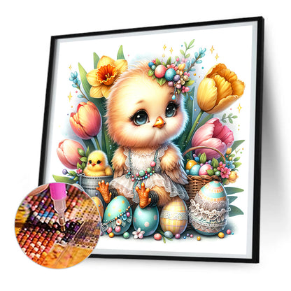 Chick In Skirt - Full Round Drill Diamond Painting 30*30CM