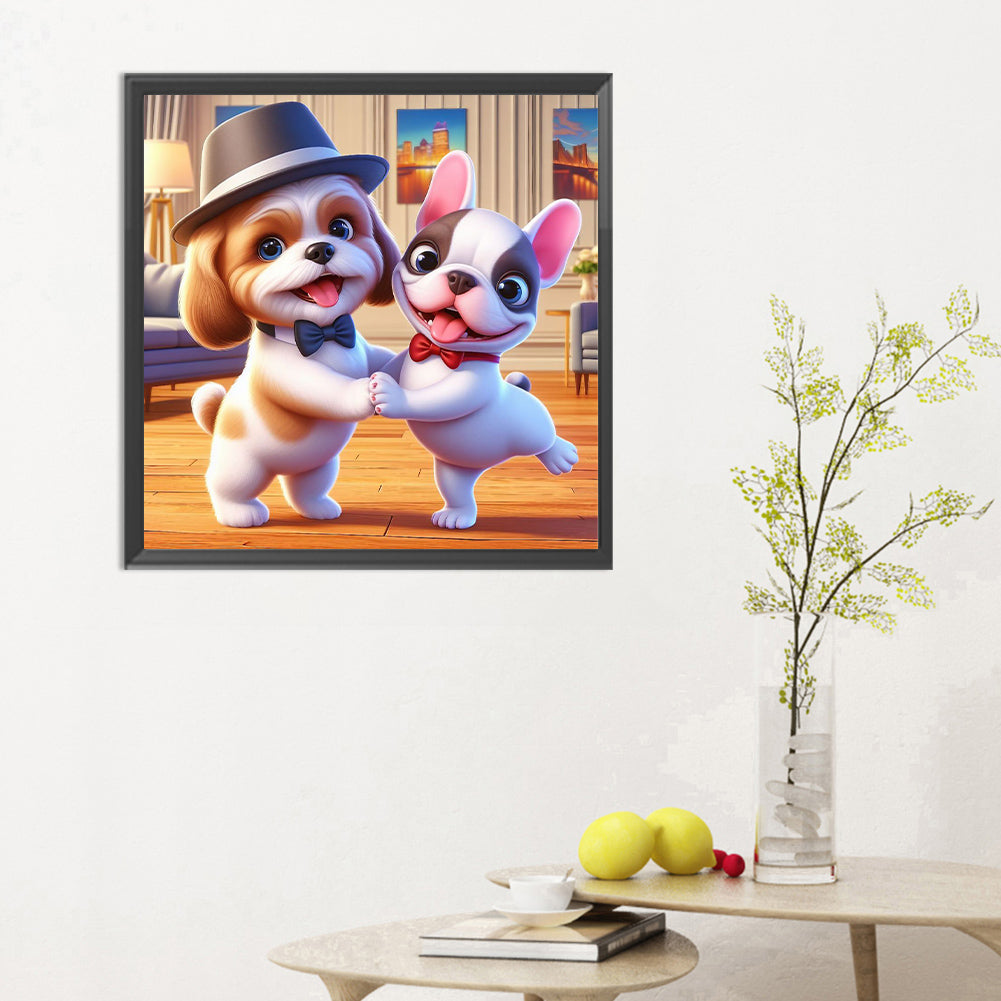 Puppy Companion - Full Round Drill Diamond Painting 30*30CM