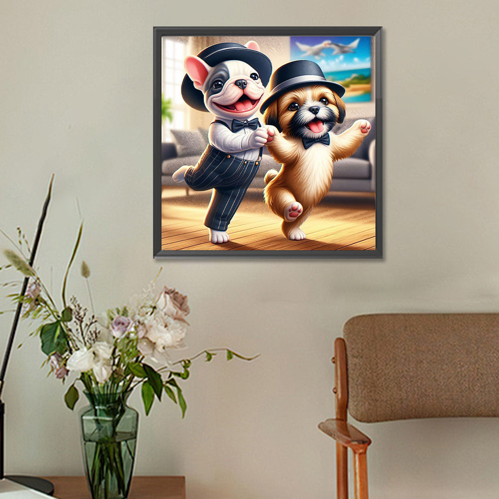 Puppy Companion - Full Round Drill Diamond Painting 30*30CM