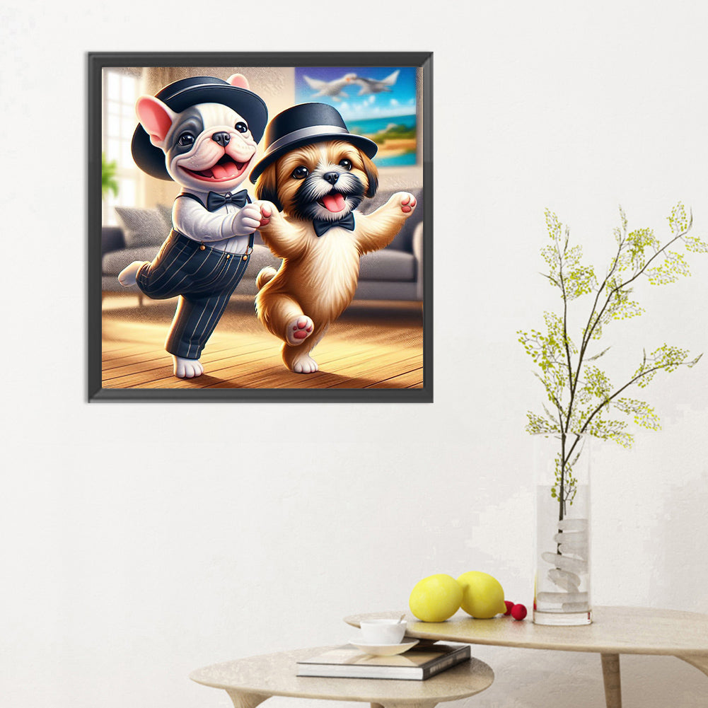 Puppy Companion - Full Round Drill Diamond Painting 30*30CM