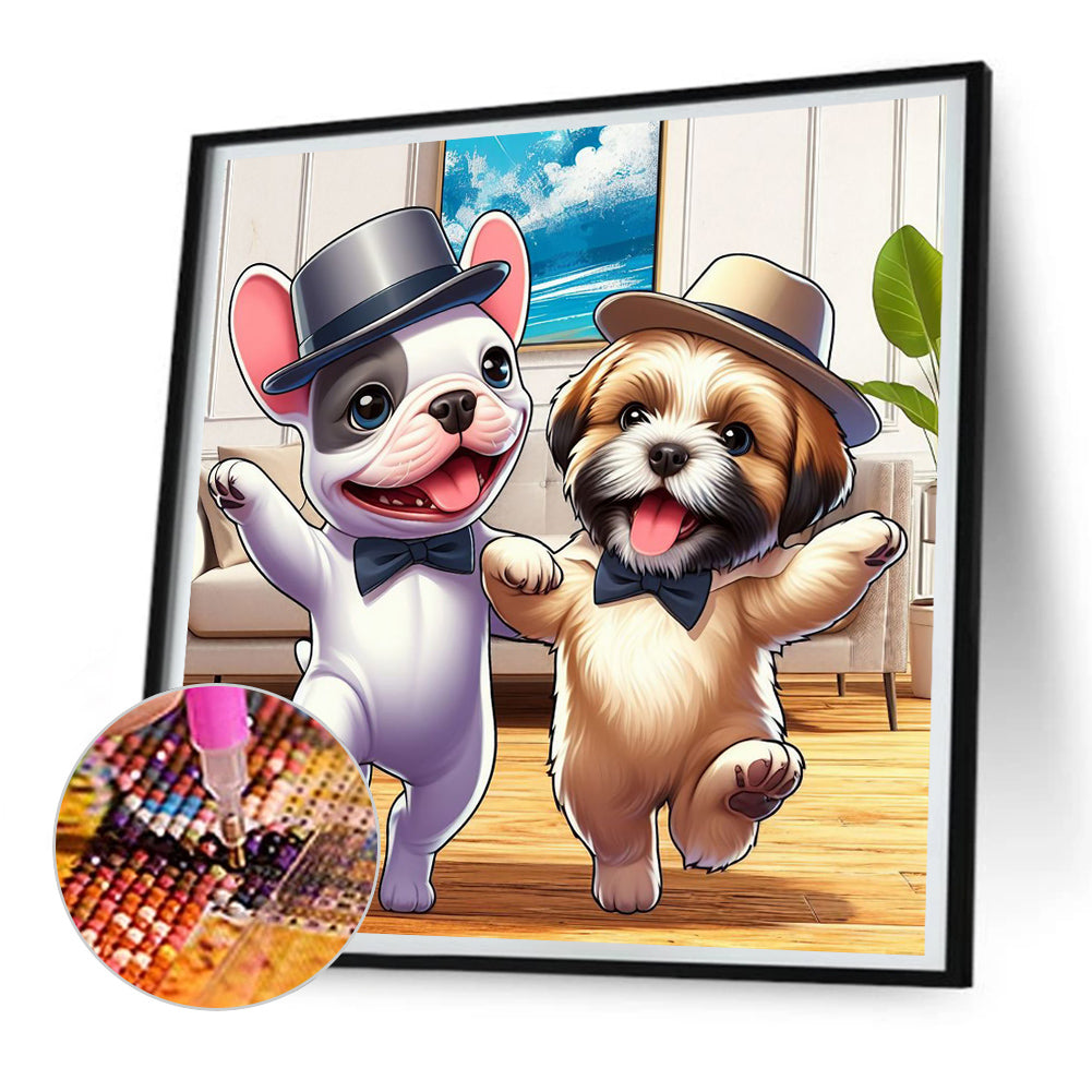 Puppy Companion - Full Round Drill Diamond Painting 30*30CM