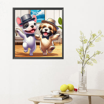 Puppy Companion - Full Round Drill Diamond Painting 30*30CM