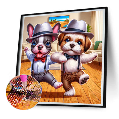 Puppy Companion - Full Round Drill Diamond Painting 30*30CM