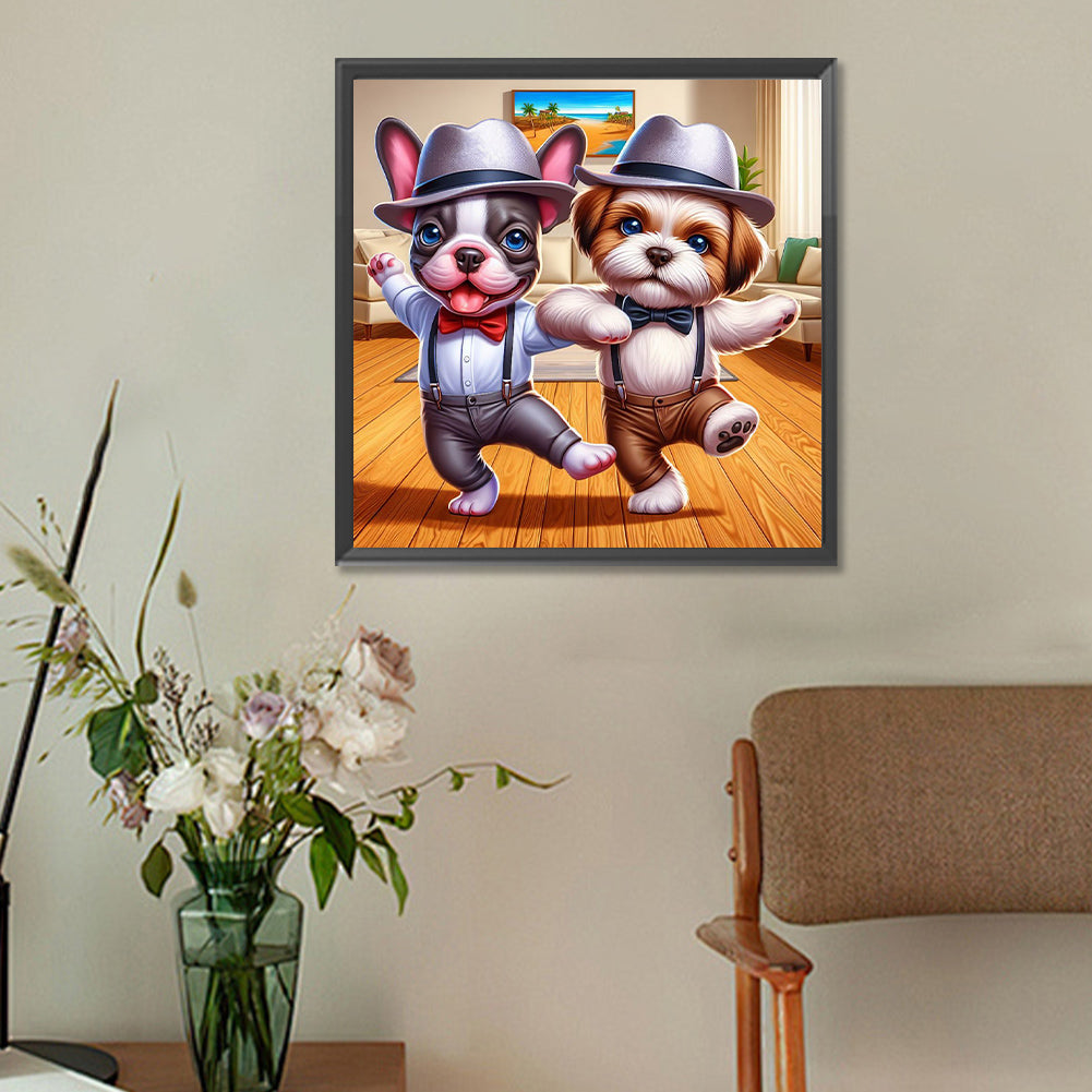 Puppy Companion - Full Round Drill Diamond Painting 30*30CM