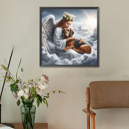 Angel And Dog - Full Round Drill Diamond Painting 30*30CM