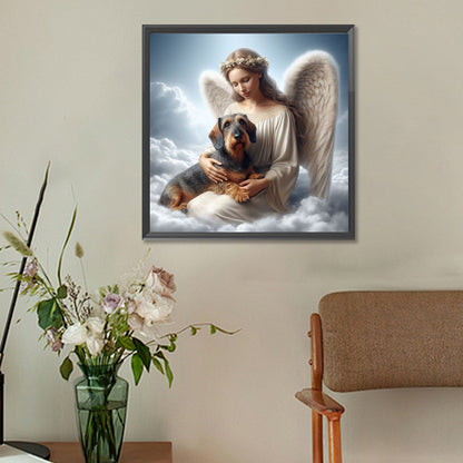 Angel And Dog - Full Round Drill Diamond Painting 30*30CM