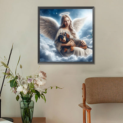 Angel And Dog - Full Round Drill Diamond Painting 30*30CM