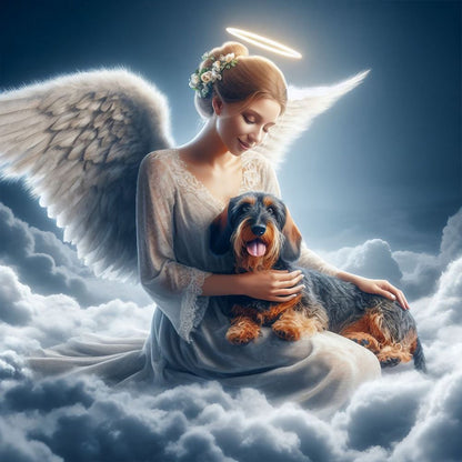 Angel And Dog - Full Round Drill Diamond Painting 30*30CM