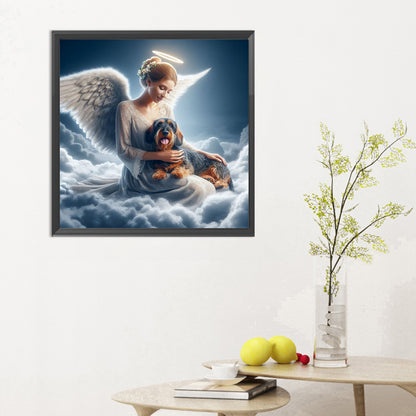 Angel And Dog - Full Round Drill Diamond Painting 30*30CM