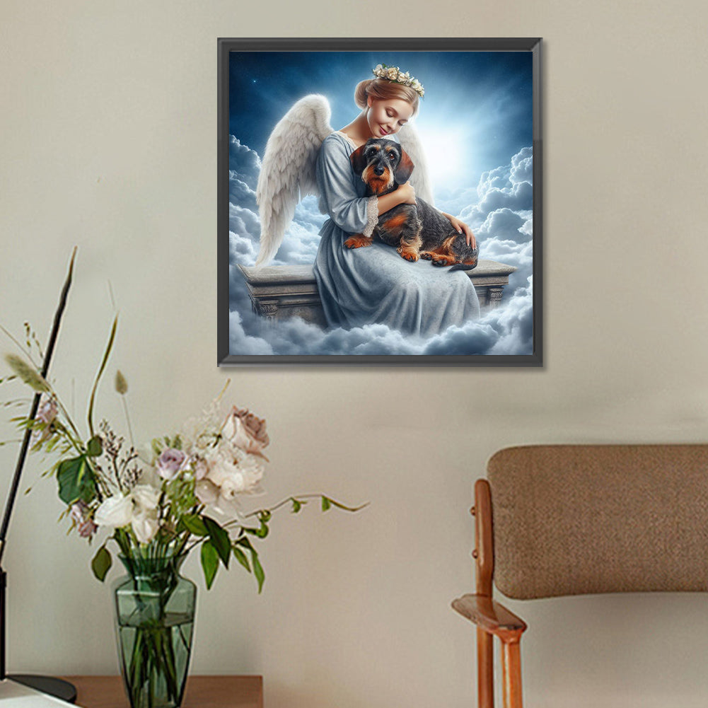 Angel And Dog - Full Round Drill Diamond Painting 30*30CM