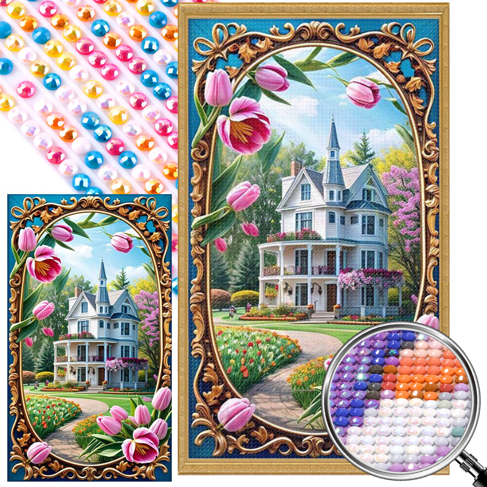 Picture Frame Garden - Full Round Drill Diamond Painting 40*70CM