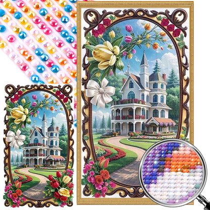 Picture Frame Garden - Full Round Drill Diamond Painting 40*70CM