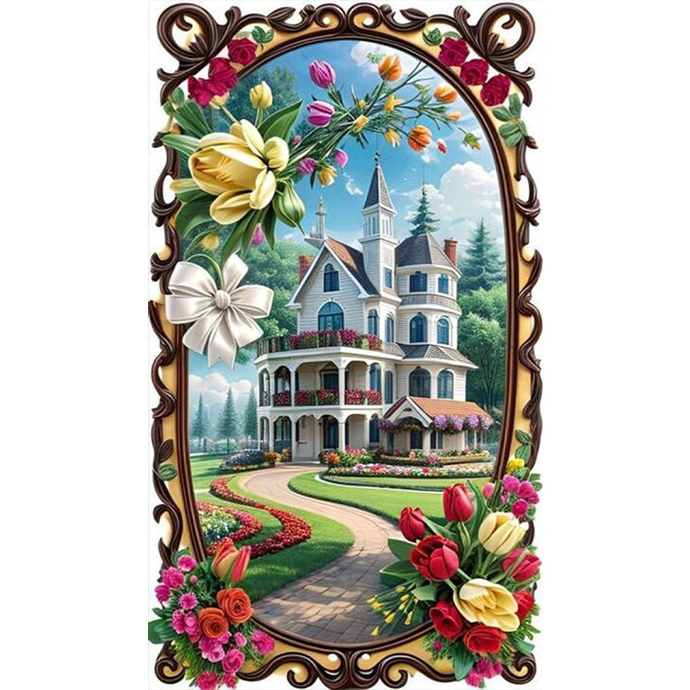 Picture Frame Garden - Full Round Drill Diamond Painting 40*70CM