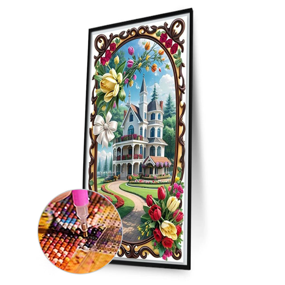 Picture Frame Garden - Full Round Drill Diamond Painting 40*70CM