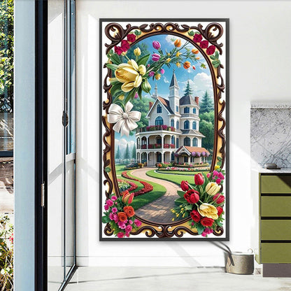 Picture Frame Garden - Full Round Drill Diamond Painting 40*70CM