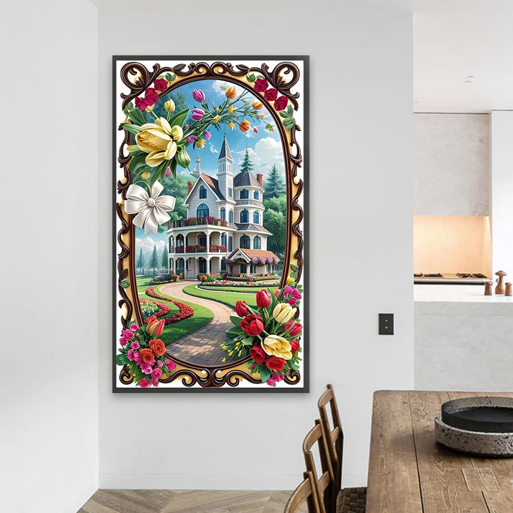 Picture Frame Garden - Full Round Drill Diamond Painting 40*70CM