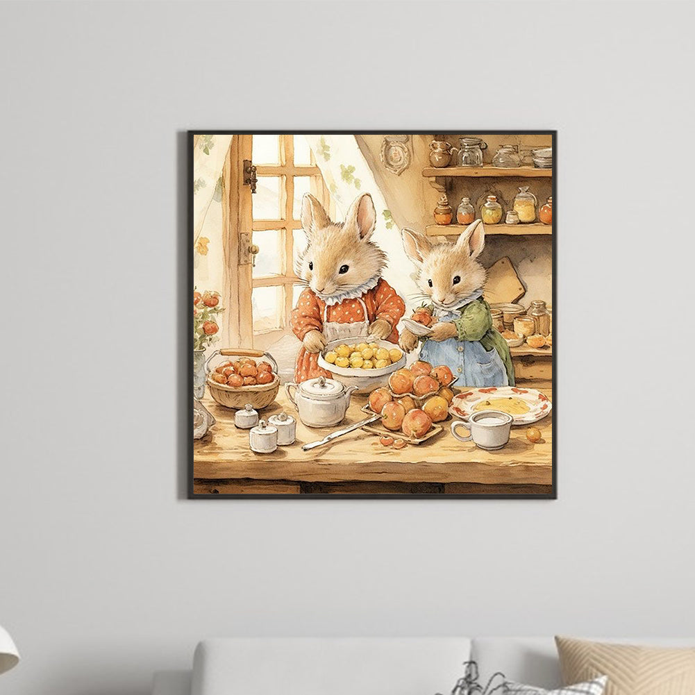 Mouse Making Dessert - Full Square Drill Diamond Painting 30*30CM