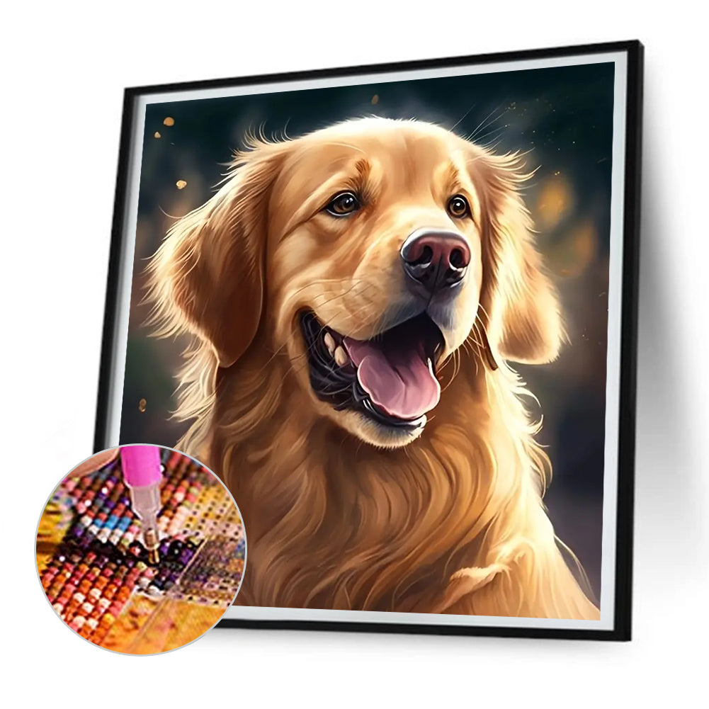 Golden Retriever Dog - Full Round Drill Diamond Painting 30*30CM