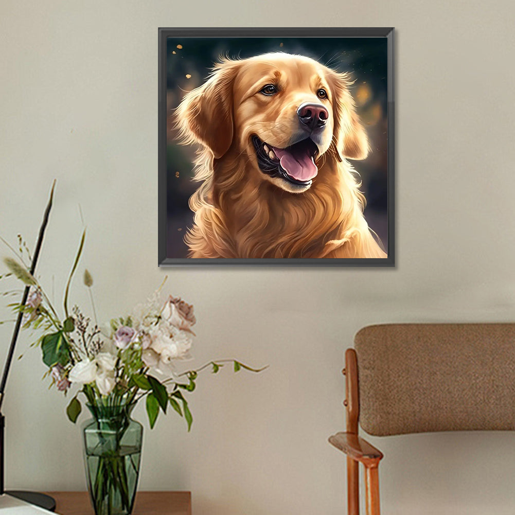 Golden Retriever Dog - Full Round Drill Diamond Painting 30*30CM