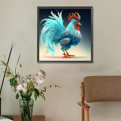 Blue Rooster - Full Round Drill Diamond Painting 30*30CM