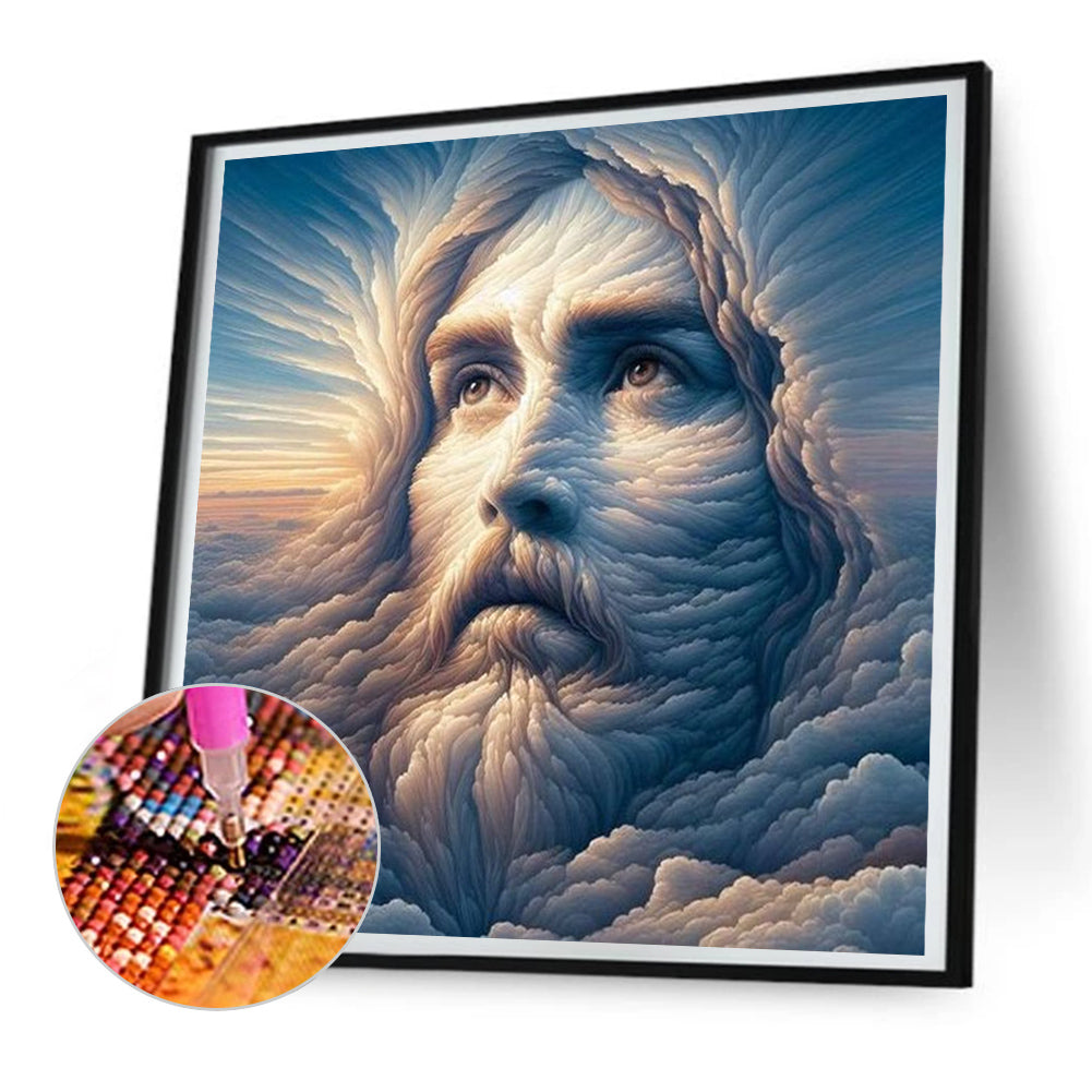 Cloud Jesus - Full Round Drill Diamond Painting 30*30CM