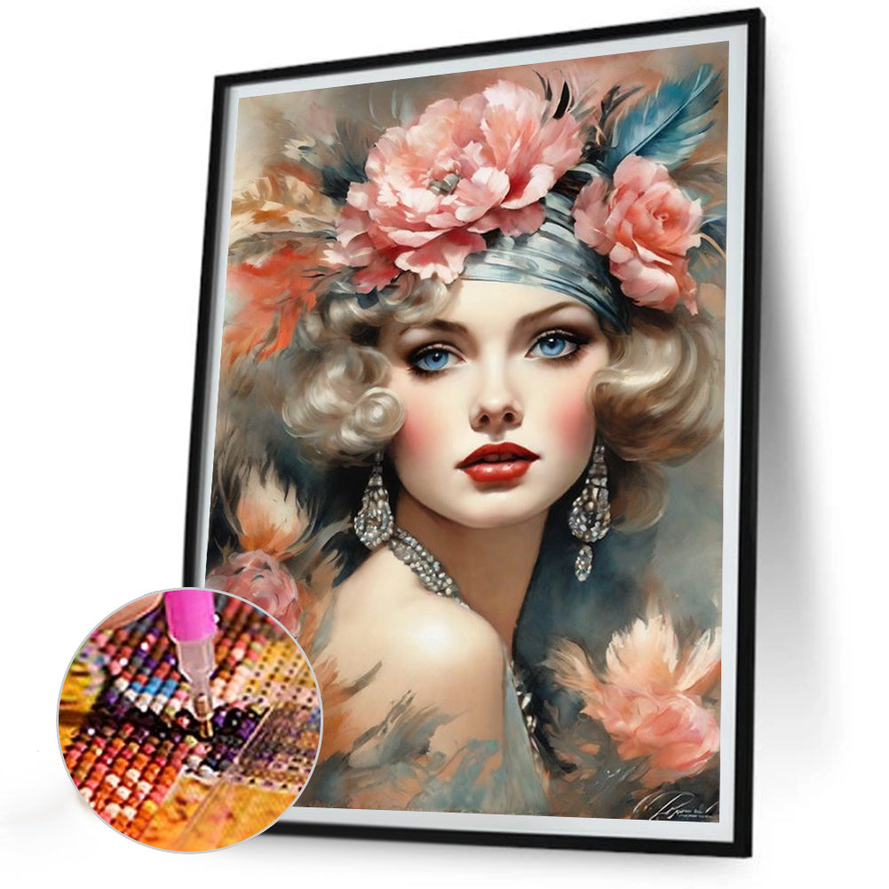 Noble Lady - Full Round Drill Diamond Painting 30*40CM