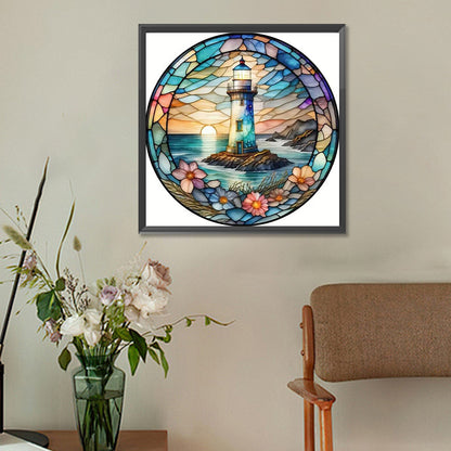 Garland Lighthouse - Full Round Drill Diamond Painting 30*30CM