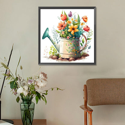 Watering Pot Bouquet - Full Round Drill Diamond Painting 30*30CM