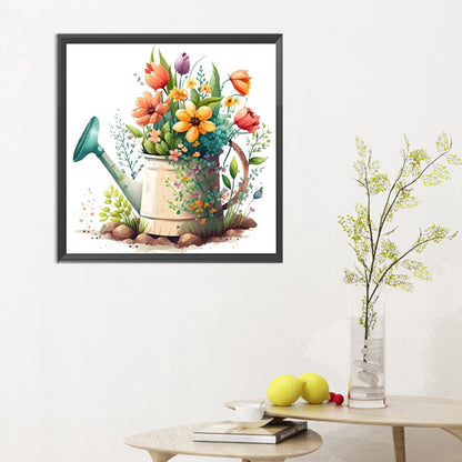 Watering Pot Bouquet - Full Round Drill Diamond Painting 30*30CM