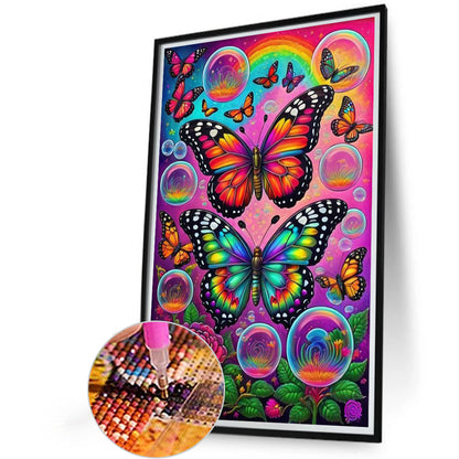 Garden Bubble Butterfly - Full Round Drill Diamond Painting 40*60CM