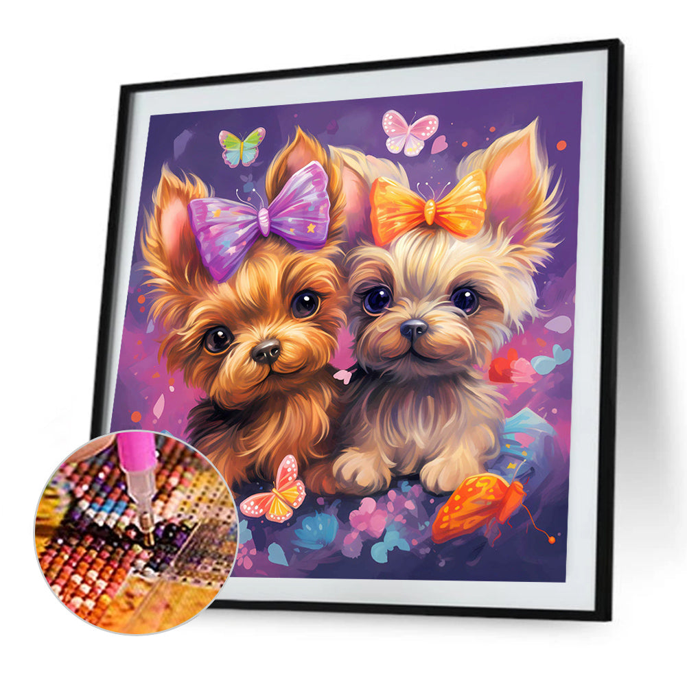 Puppy - Full Round Drill Diamond Painting 35*35CM