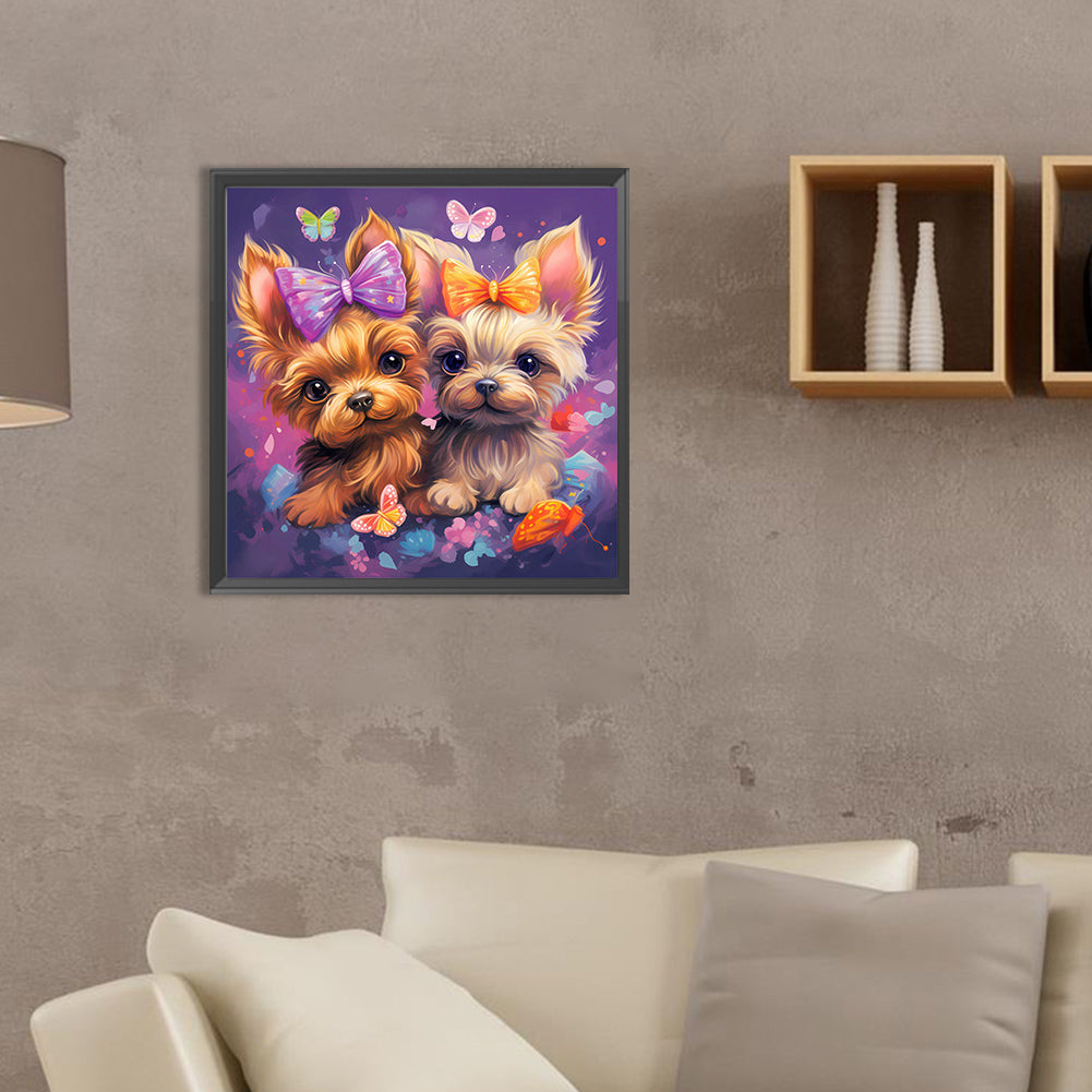 Puppy - Full Round Drill Diamond Painting 35*35CM