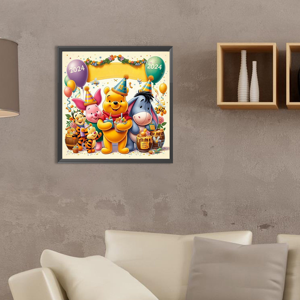 Winnie The Pooh - Full Round Drill Diamond Painting 35*35CM