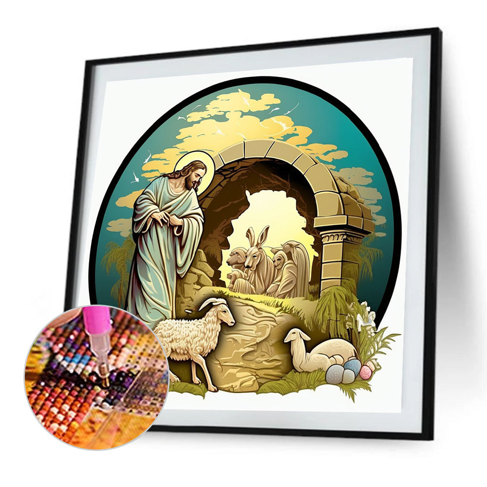 Jesus - Full Round Drill Diamond Painting 35*35CM