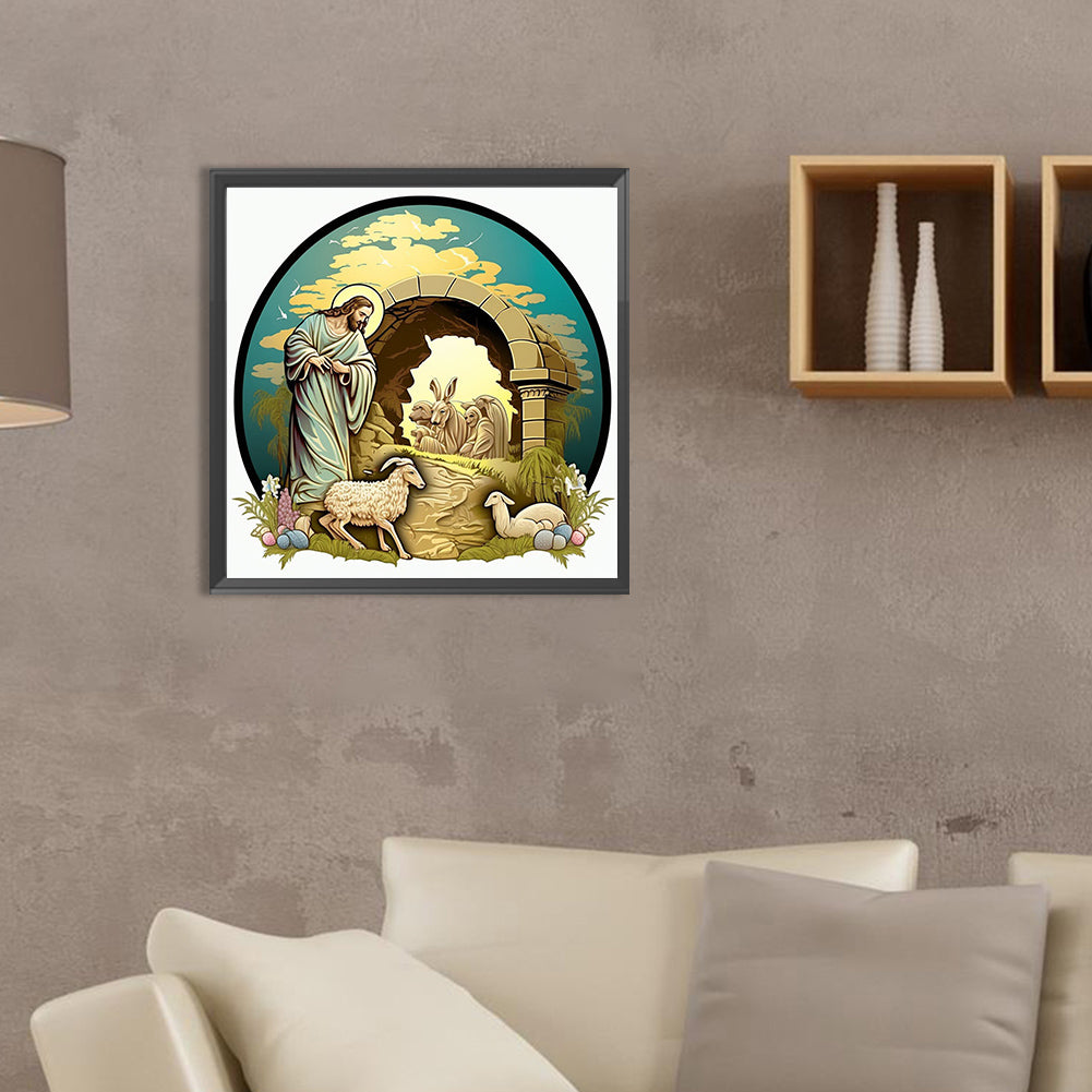 Jesus - Full Round Drill Diamond Painting 35*35CM