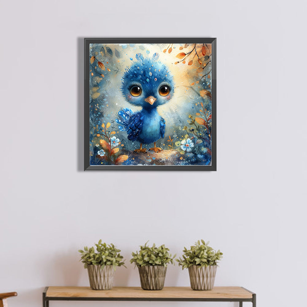 Baby Peacock - Full Round Drill Diamond Painting 40*40CM