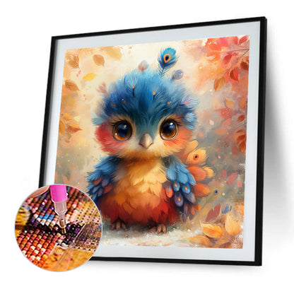 Baby Peacock - Full Round Drill Diamond Painting 40*40CM