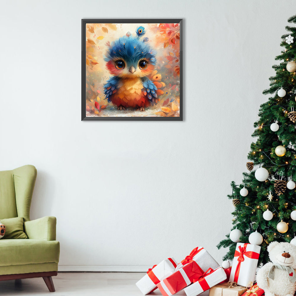 Baby Peacock - Full Round Drill Diamond Painting 40*40CM