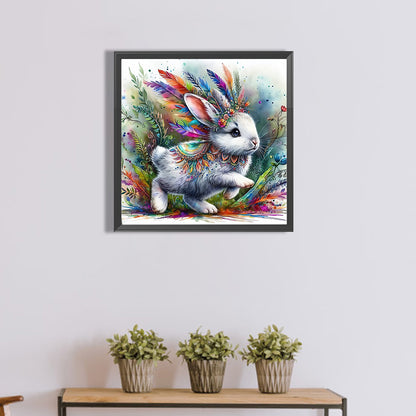 Indian Colorful Rabbit - Full Round Drill Diamond Painting 40*40CM