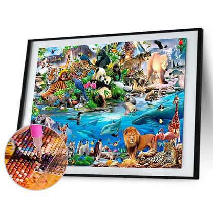 Animal World - Full Round Drill Diamond Painting 50*40CM