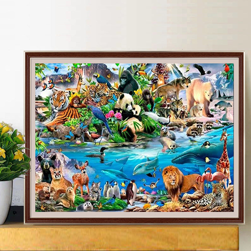 Animal World - Full Round Drill Diamond Painting 50*40CM