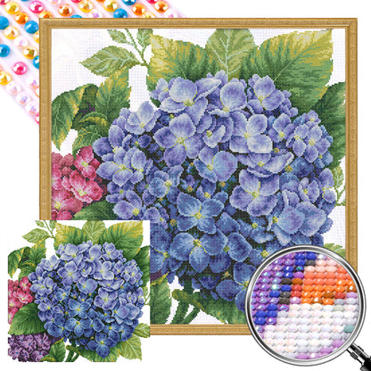 Hydrangeas - Full Round Drill Diamond Painting 50*50CM